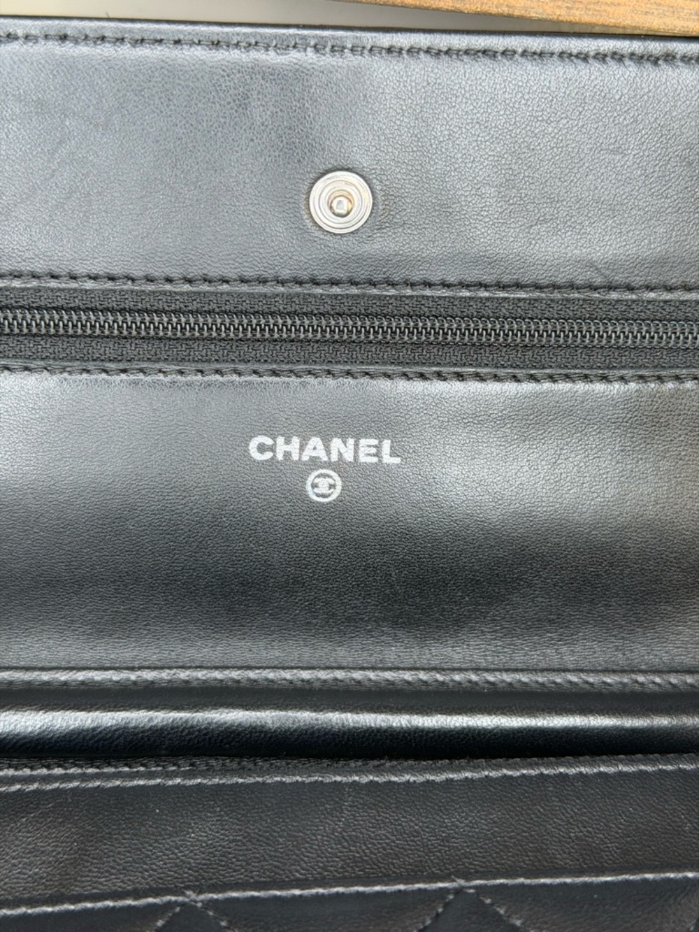 CHANEL Black Quilted Lambskin Crossbody with Silver Chain - Picture 8 of 12